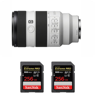 Objetivo Sony FE 70-200mm f/4 Macro G OSS II + 2 SanDisk 256GB Extreme PRO UHS-II + Ebook ''20 consejos para fotos que impactan''