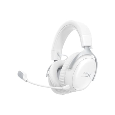 Hyperx Cloud III S Wireless Blanc avec DTS Spatial Audio et micro boom amovible - vue 4