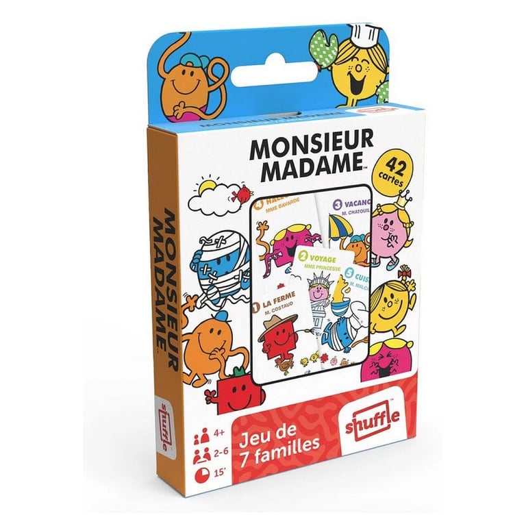 Jeu de 7 Familles Monsieur Madame Amusement et Éducation en Famille Neuf