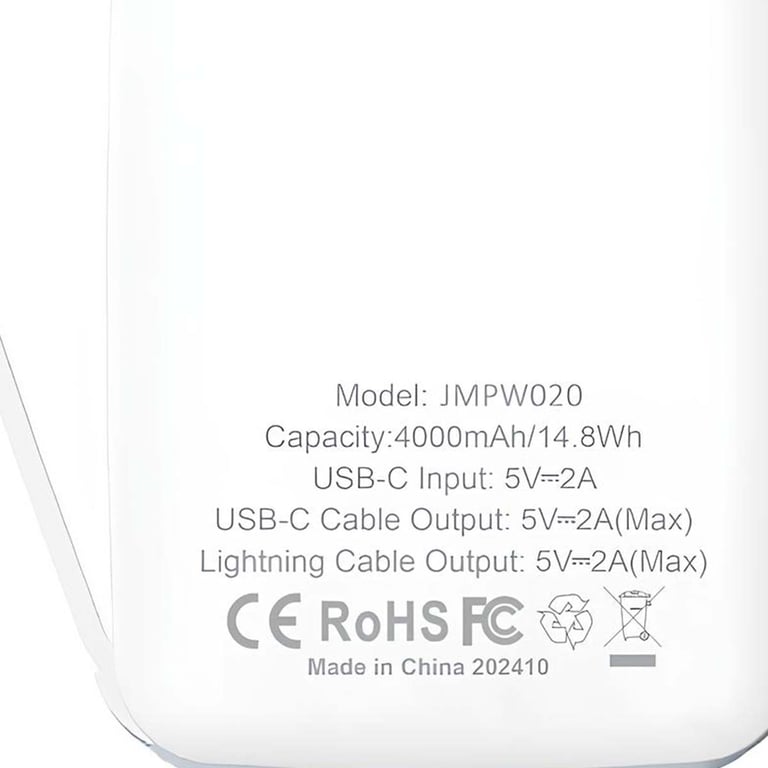Jaym Batterie de Secours 4000mAh Ultra compacte avec Porte clés et 2 mini Câbles - vue 3