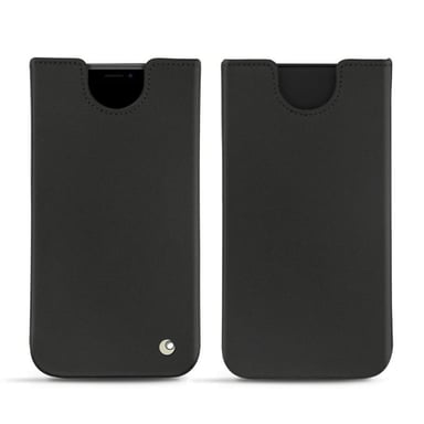 Pochette cuir Apple iPhone Xr - Pochette - Noir - Cuir lisse