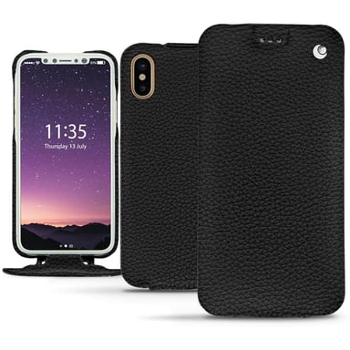 Housse cuir Apple iPhone Xs -  - Noir - Cuir grainé