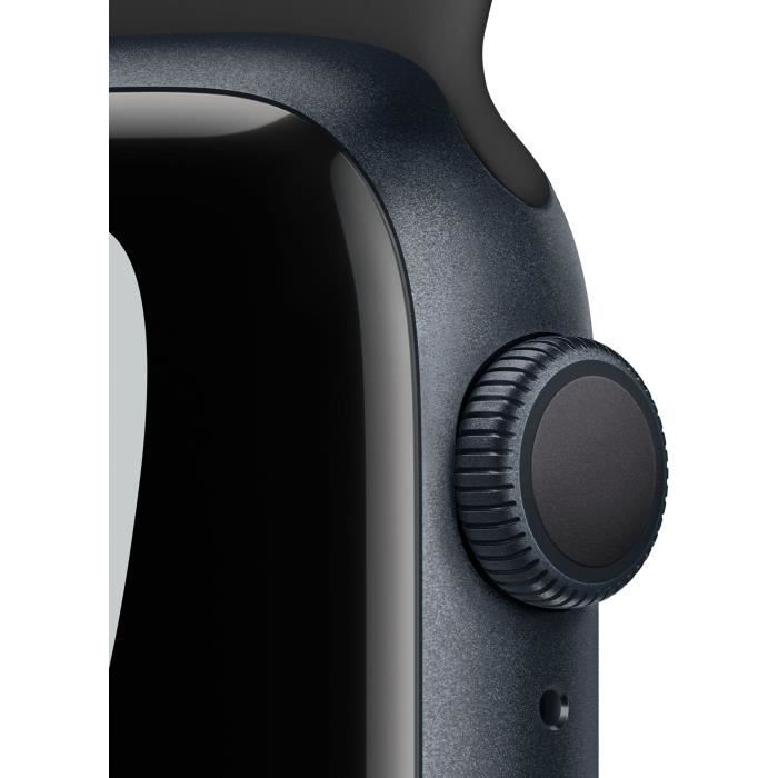 Watch Nike Series 7 GPS + Cellular, boîtier Aluminium Minuit 41mm avec Bracelet Nike Sport Anthracite - Noir