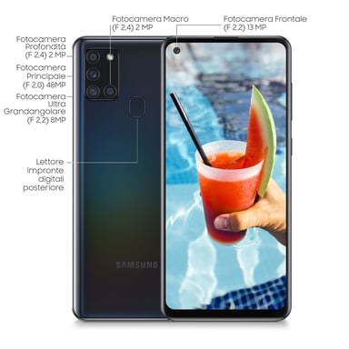 Galaxy A21s 32 GB, nero, sbloccato