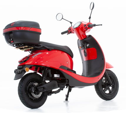 Simply - Scooter électrique 50cc - moteur 2100 W - 2 batteries 60V 30Ah, rouge