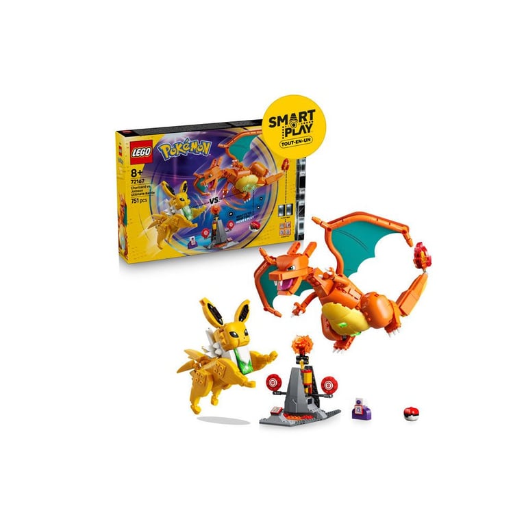 LEGO Pokémon 72167 Set de construction Pokémon SMART Play™ Dracaufeu et Voltali Combat Ultime Set Tout en un Dès - vue 1