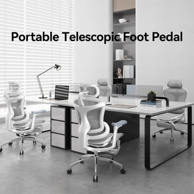 SIHOO Doro C300 Fauteuil de Bureau Ergonomique JT - Accoudoirs 3D, Soutien Lombaire Auto-ajustable, Mécanisme à Bascule - Dossier en Maille - 3 Positions d'Inclinaison - Blanc