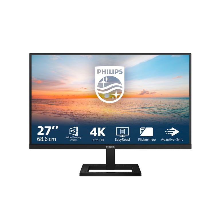 Philips 27E1N1900AE Moniteur Ultra HD 27 Pouces réglable en Hauteur Haut Parleur HDR10 3840x2160 60 Hz 2X HDMI 2.0 USB C PD Hub USB - vue 2