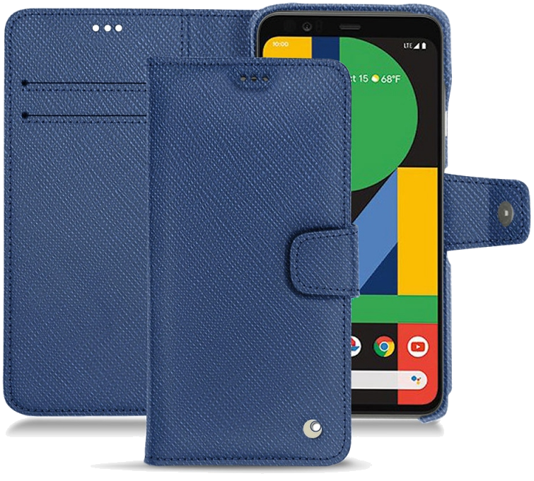 Housse cuir Google Pixel 4 XL - Rabat horizontal portefeuilleBleu