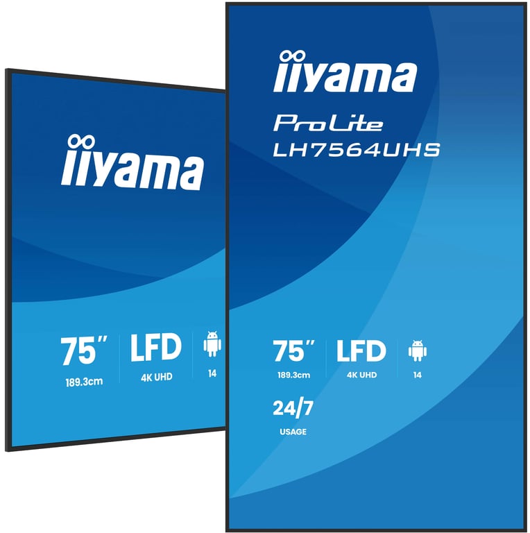 iiyama 75 LED ProLite LH7564UHS B1AG - vue 3
