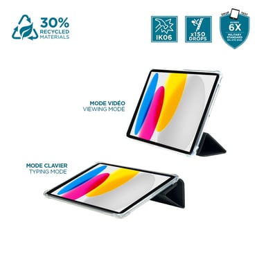 Custodia antishock per iPad 10.9'' 10th gen 2022 con copertina intelligente e porta-stilo