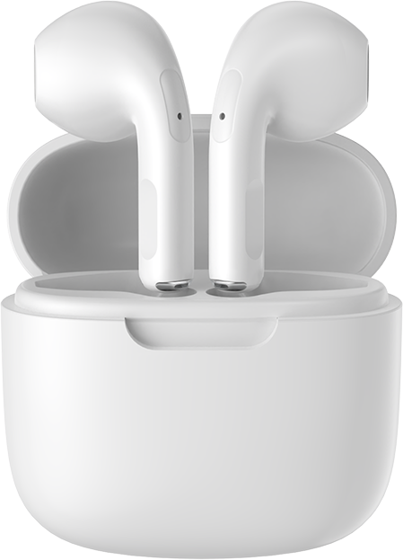 Ecouteurs ColorBuds True Wireless Bouton Google Assistant & Siri Blanc Bigben - Neuf