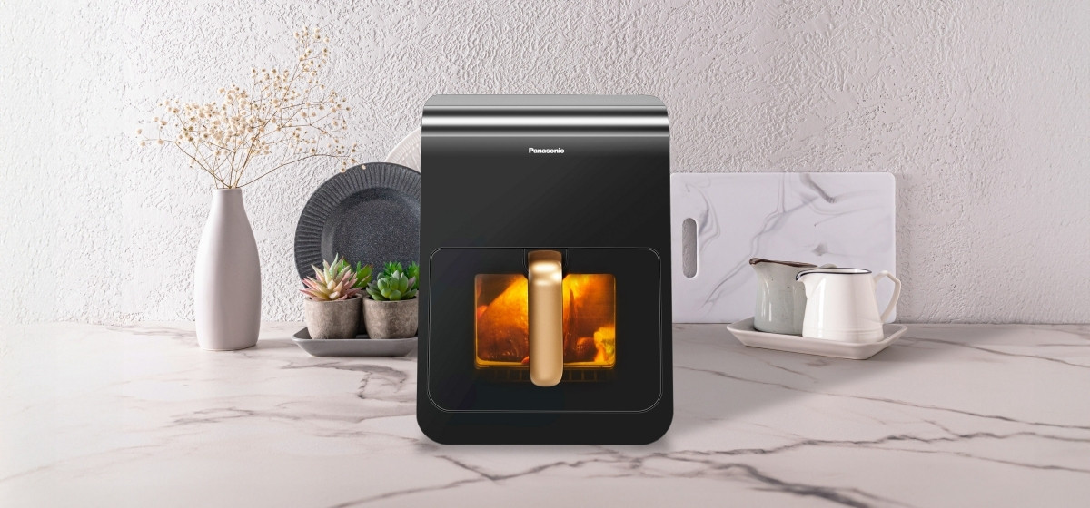 Panasonic NF-CC600 friteuse Unique 6 L Autonome 1450 W Friteuse d'air chaud Noir - Neuf