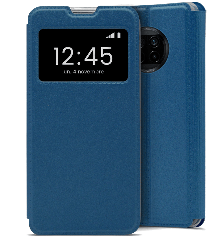 Etui Folio compatible Bleu Xiaomi Redmi Note 9T 5G