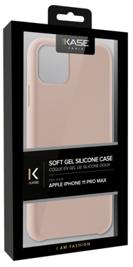 Custodia morbida in silicone gel per Apple iPhone 11 Pro Max, rosa sabbia