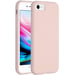 Accezz Coque Liquid Silicone pour Apple iPhone SE (2022 / 2020) / 8 / 7 - Rose