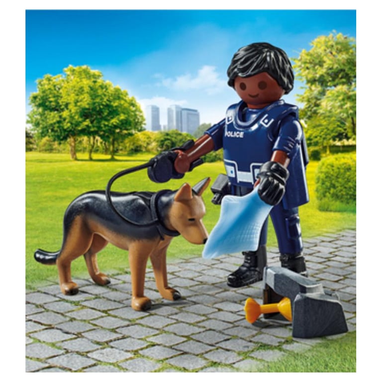 Policier Chien Recherche 71162 Playmobil La Boîte - vue 2
