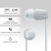 Sony WI-C100 Auriculares Inalámbrico Dentro de oído Llamadas/Música Bluetooth Blanco