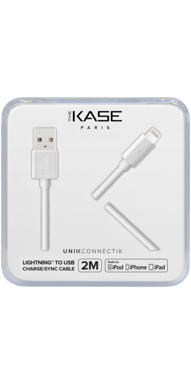 Cavo Lightning con certificazione MFi per ricarica/sincronizzazione Apple (2 m), bianco brillante