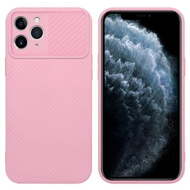Coque pour Apple iPhone 11 PRO MAX en Bonbon Rose Housse de protection Étui en silicone TPU flexible et avec protection pour appareil photo