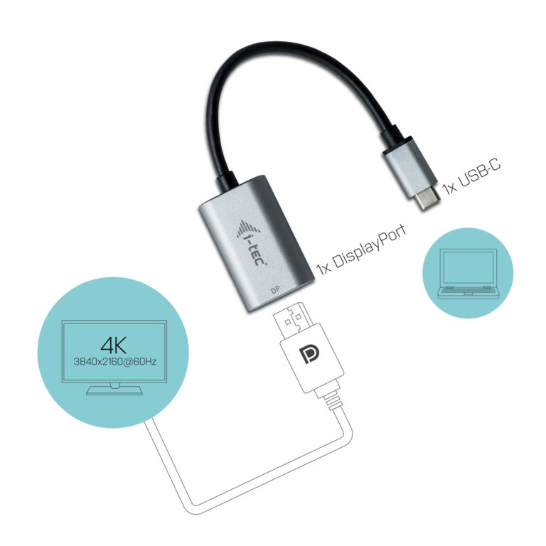 i tec Adaptateur USB C / DisplayPort /F - vue 4