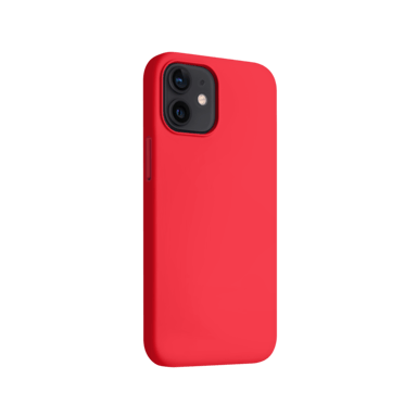 (O) Custodia antiurto in morbido silicone gel per Apple iPhone 12 mini, Ardent Red