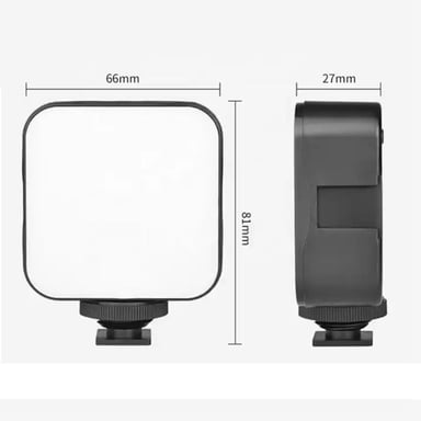 Elight 4U stabilisateur de main Smartphone et poignée d'appareil photo reflex numérique 1/4 support fixe avec lumière LED/Microphone