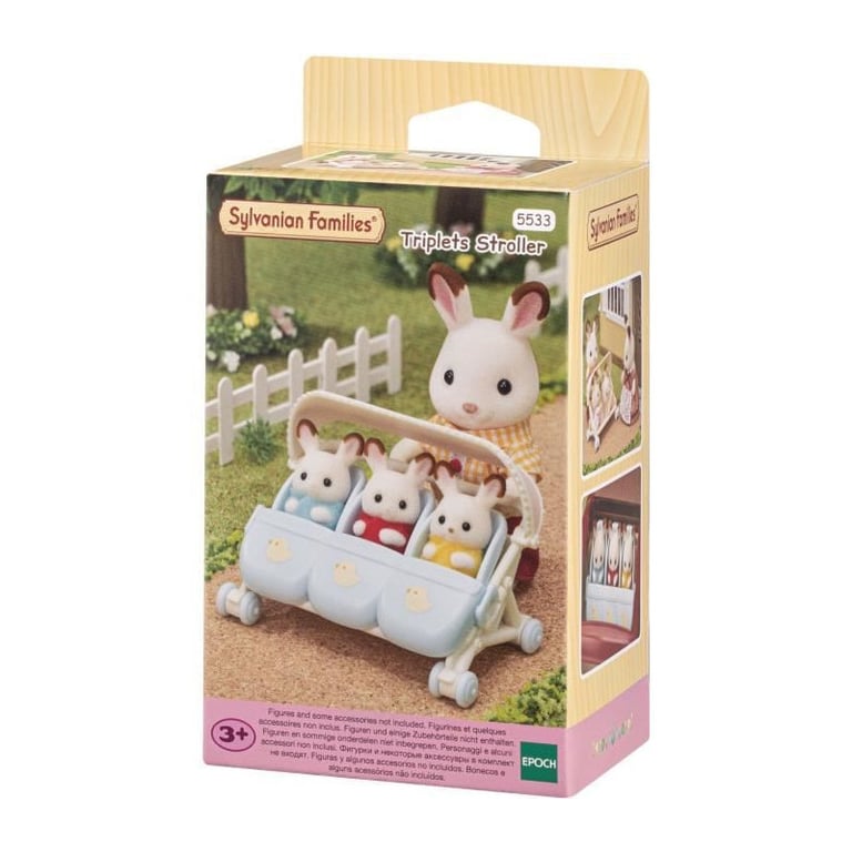 Sylvanian Families 5533 La Poussette Triple - vue 3