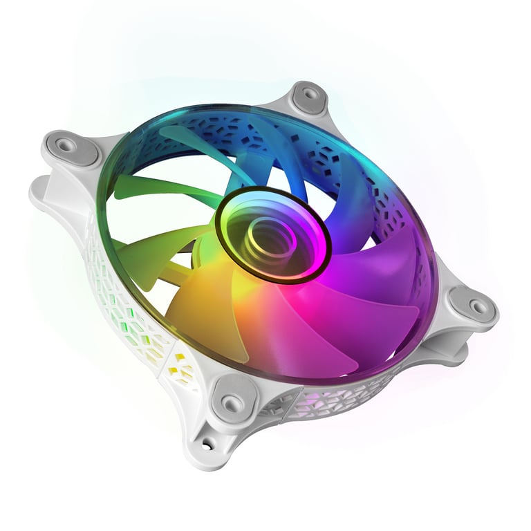 Mars Gaming MF3DKITW système de refroidissement d'ordinateur Boitier PC Ventilateur 12 cm Blanc 3 pièce(s) - Neuf