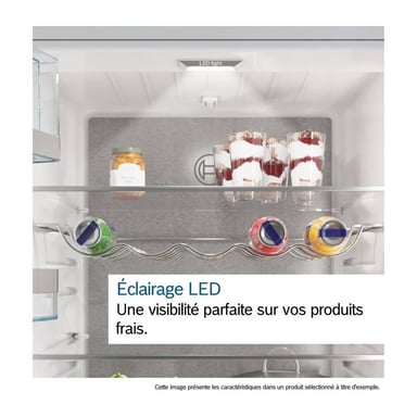 Réfrigérateur combiné - BOSCH - KGN56XLEB - Classe E - 508L - 193 x 70 x 80 cm - Inox