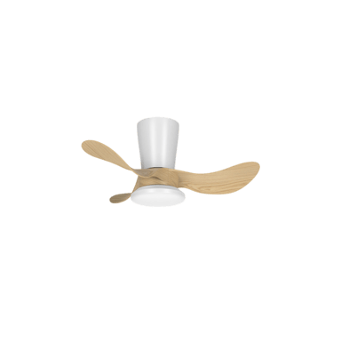 Ventilador de techo abrila triollo 27W 2700lm blanco/beige