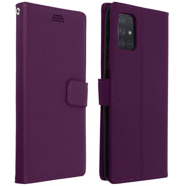 Funda libro cartera con F. Soporte para Samsung Galaxy A51 - Violeta