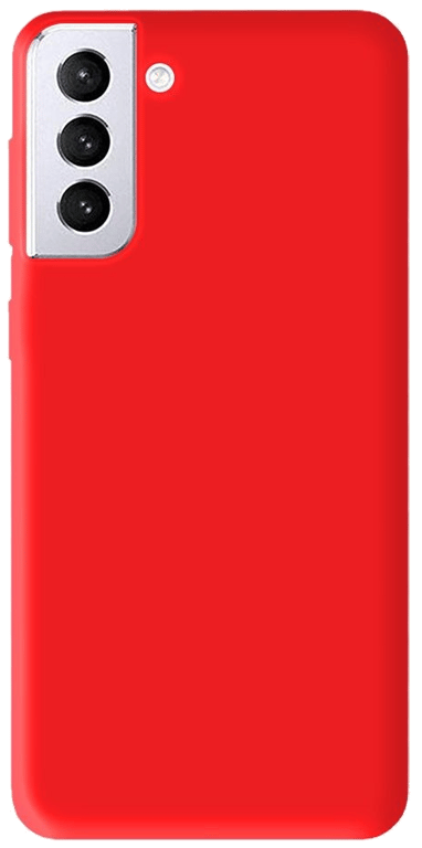 Coque silicone unie compatible Mat Rouge Samsung Galaxy S21 Plus