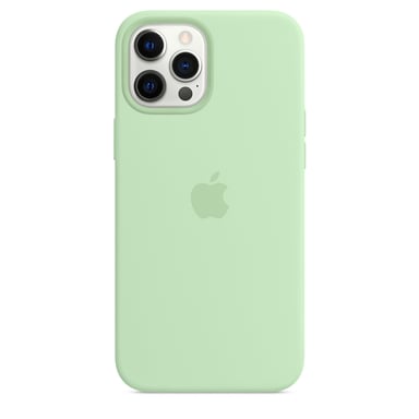 Coque en silicone avec MagSafe pour iPhone 12 Pro Max Vert Pistache