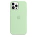 Coque en silicone avec MagSafe pour iPhone 12 Pro Max Vert Pistache