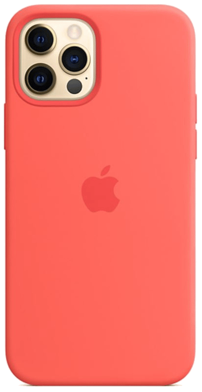 Coque en silicone Apple MagSafe pour iPhone 12 Pro Max Rose agrume