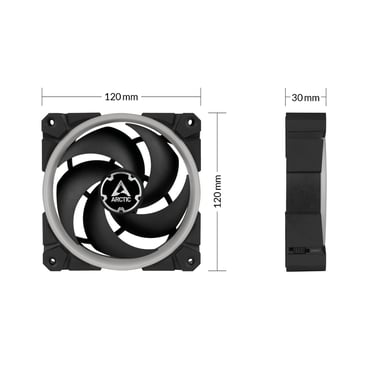 ARCTIC ACFAN00146A sistema de refrigeración para ordenador Carcasa del ordenador Ventilador 12 cm Negro