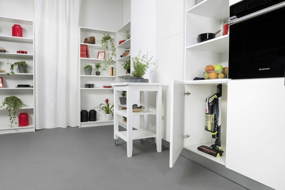 Hoover HF522NPW 011 Aspiradora escoba 2 en 1 Batería Secar Micro Sin bolsa 0,45 L 290 W Negro