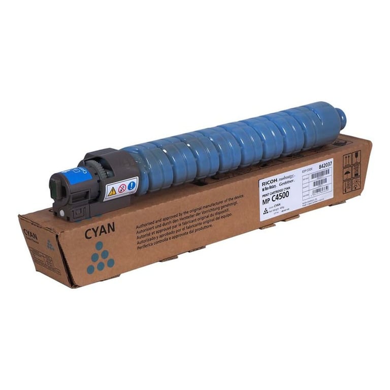 Ricoh MP C4500E Cyan originale cartouche de toner pour Lanier MP C4500 Gestetner MP C4500 Nashuatec MP C4500 NRG MP C4500 Rex Rotary MP C4500 - vue 2