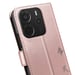 Zanaé Funda tipo cartera para Redmi Note 14 4G Premium Diseño Flores Mariposa Rosa dorado