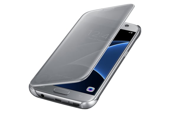 Samsung Galaxy S7 Clear View Cover - Plata