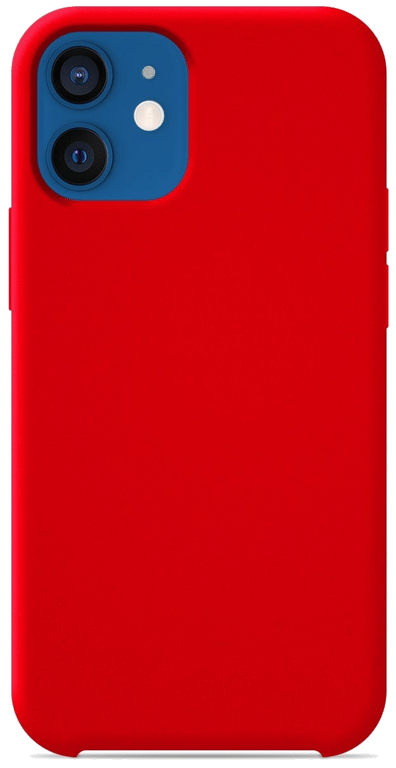 Coque silicone unie compatible Soft Touch Rouge Apple iPhone 12