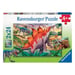 Puzzle educativo 2x24 pezzi: Mammut e dinosauri per bambini
