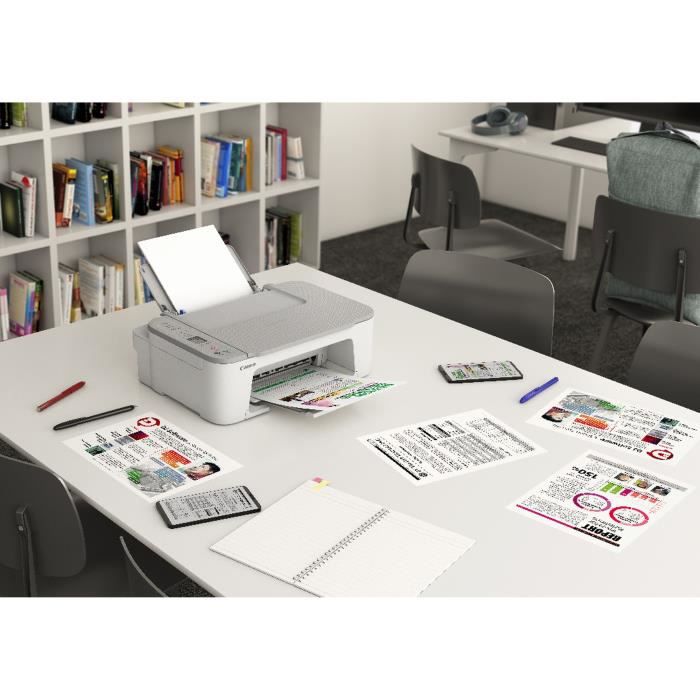 Impresora Multifunción - CANON PIXMA TS3451 - Oficina y Foto Inyección de tinta - Color - WIFI - Blanca