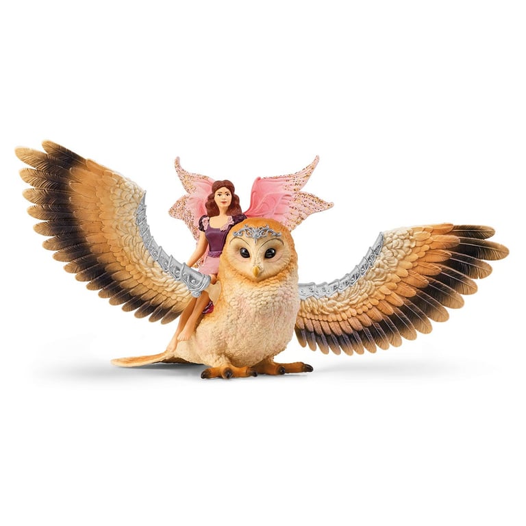 Figurine SCHLEICH Elfe à dos de chouette scintillante V2 Gamme bayala® - vue 4