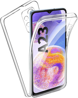 Coque 360 degrés intégrale pour Samsung Galaxy A23 5G  Protection arrière PC Case et Avant en TPU Transparente - XEPTIO
