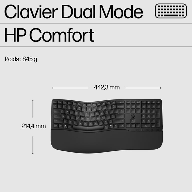 Ensemble Clavier et Souris HP 685 Comfort – Hybride, Confort Optimal