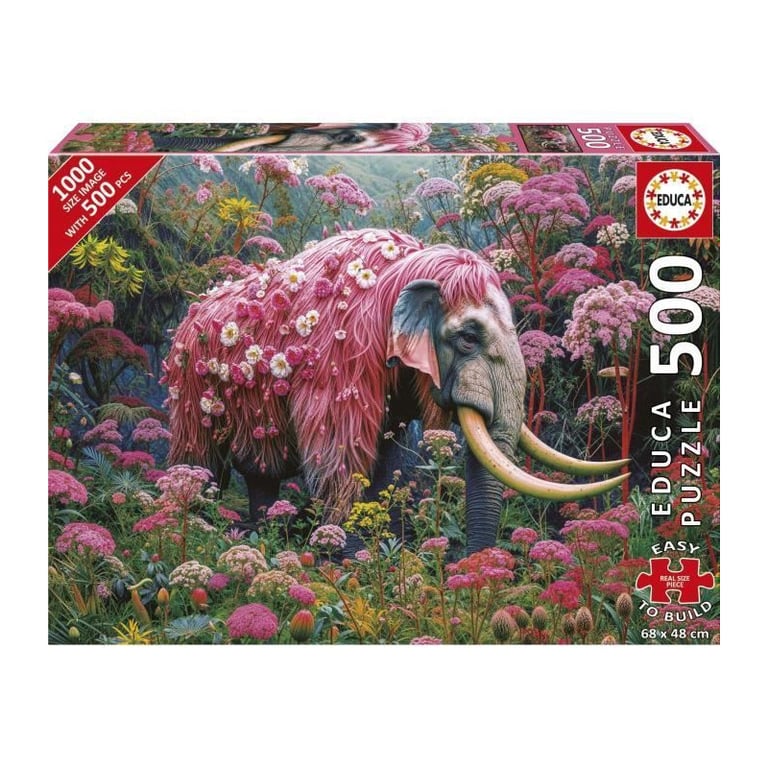Puzzle EDUCA Éléphant Fleuri 500 pièces Thème Animaux Pour enfants à partir de - vue 6