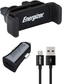 ENERGIZER CAR KIT 1A Clipped +MicroUSB Cable Black