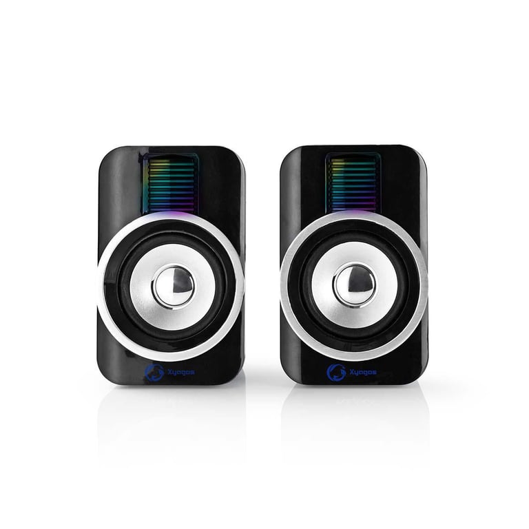 Haut-Parleur Gaming Stéréo 2.0 Nedis GSPR20020BK – 30W, USB, RGB